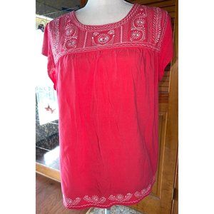 Faded Glory Boho Peasant Top -- XL